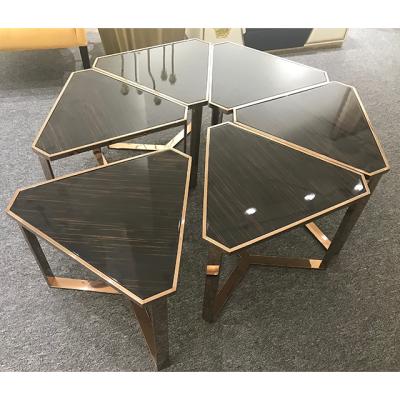 China Modern Unique Design Removable Side Table And Chair Sets For Hotel Lobby for sale