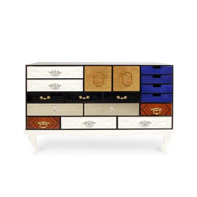 China MoMA Antique Luxury Hotel Lobby Decoration Modern Solid Wood Cabinet With Drawers for sale