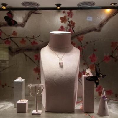 China Elegant Jewelry Shop Interior Design Display Showcase Retail Jewelry Store Fixture for sale