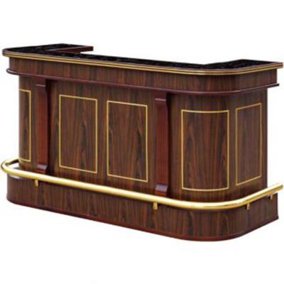 China MoMA Contemporary 5 Star Hotel Boutique Restaurant Furniture Customized Walnut Solid Vintage Movable Bar for sale