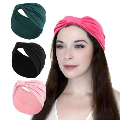 China European and American style 14cm width elastic headband factory sale custom cotton elastic headband for women gift for sale