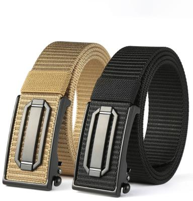 China Convenient Mens Nylon Ratchet Web Belt Buckle Automatic Belt No Holes Invisible Belt For Men for sale