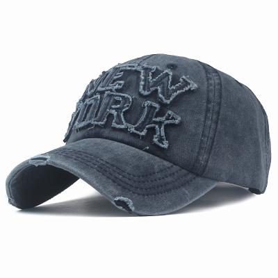 China New Waterproof Unisex Adult Baseball Hat New York Classic Letters Embroidered Baseball Hat for sale