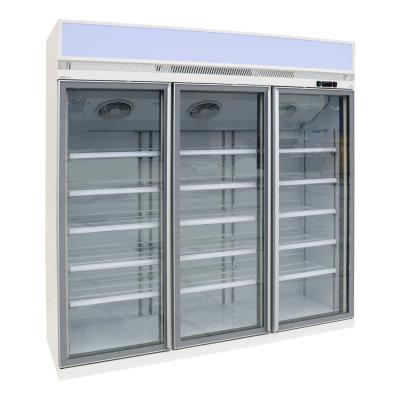 China Ebm Fan Motor Glass Door Display Cooler R290 For Beverages for sale