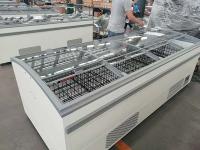 China 2.0m Breite verstopfen in der Art Doppelt-Seiten-Insel-Gefrierschrank mit Glasschiebetür zu verkaufen