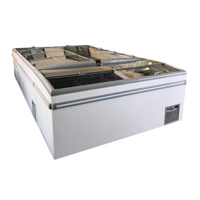 China 2.1M 2.5M Frost Free Supermarket Chest Freezer For Frozen Meats Chickens for sale