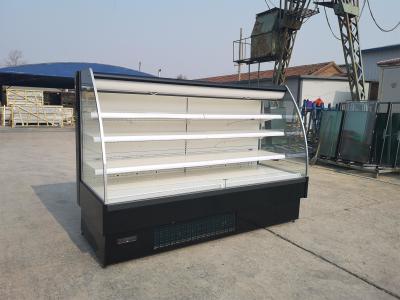 China Open Front Multi Deck Chiller Semi High Fruit Vegetables Beverage Display for sale