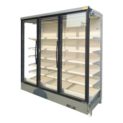 China Double Glazed Glass Door Multideck Display Fridge Refrigerated Multideck Cabinet for sale