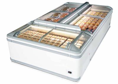 China Frozen Food 590W Supermarket Island Freezer for sale