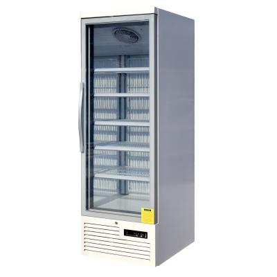 China Upright Double Glazed Glass Door Display Refrigerator For Supermarket for sale