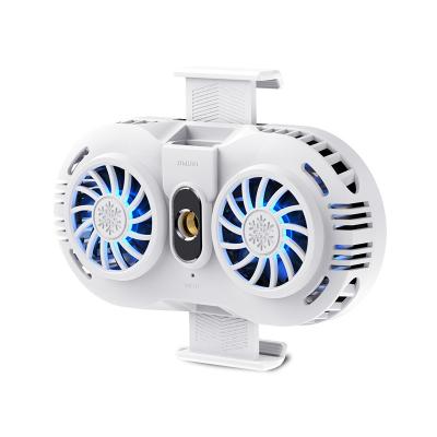 China Dual Portable Mobile Phone Cooler Semiconductor Fan Radiator Phone Stand Live Broadcast Game for sale