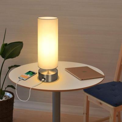 China Dimmable bedside table classic touch control modem/lamp with usb 2 for living room for sale