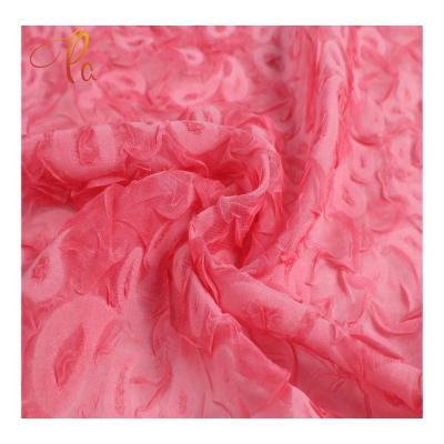 China Tear-Resistant Newest Cheap Price Custom Made Woven Yoryu Moss Crepe Polyester Pleat Ombre Sheer Chiffon Fabric For Dress for sale