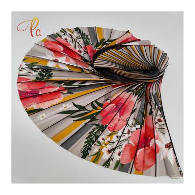 China Stretch Dirac Chiffon Fabric Polyester Digital Printed Crepe Somali Pleated Pleated Chiffon Fabric For Dress for sale