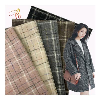 China Italian Customizable High Quality Face Cloth Boucle Tweed Tweed Jacket Dress Fabric Double Check Tear-Resistant For Coats for sale