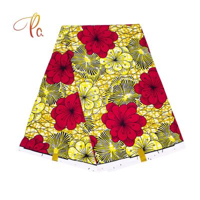 China African Double Faced Polyester Fabric Newest Design Wholesale Price Flower Pattern Double Wax Fabric For Clothes Wax Prints Ghana for sale