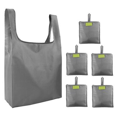 China 100% Recyclable Eco-Friendly RPET Tote Bag Waterproof Polyester Shopping Bags Eco-Friendly Reusable Collapsible Grocery Bags Eco-Friendly for sale