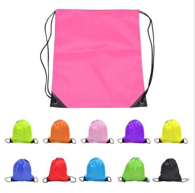 China 100% Eco-friendly Nylon Polyester Easy Carry Foldable Drawstring Bag Recycle Backpack Travel Bags for sale