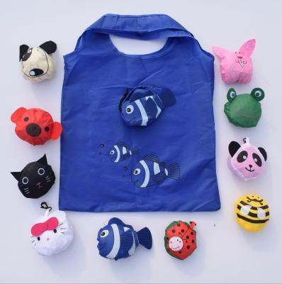 China 100% Eco-Friendly Cartoon Grocery Bag /Folding Shopping Bag Handbag Collapsible Nylons Casual Recycle Carrier Tote Reusable Eco Friendly for sale