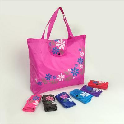 China Washable Colorful Flowers Button Folding Bags Can Be Printed Logo Custom Size for sale