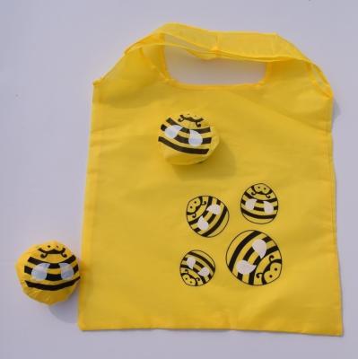 China China Wholesale Washable Cute Bee Folding Shopping Bag Advertising Promotional Tote Bag for sale