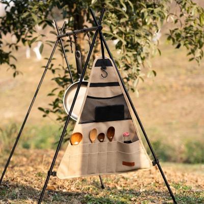 China Heopono 2022 New Style Camping Hanging Bag Kitchen Tableware Organizer Triangle Fashion Hanging Bag Outdoor Picnic Storage Bag For Outdoor Camping for sale