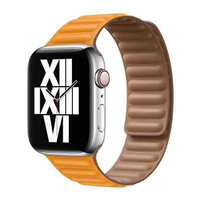 China Fashion For Iwatch Series Se 6 5 4 3 2 1 Strap 40mm Leather Strap 38mm Loop Magnetic For Apple Watch Band for sale