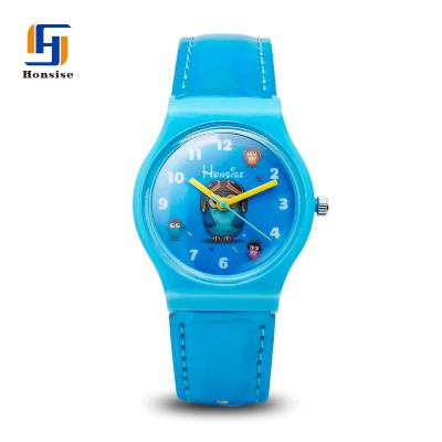 China Creative Power Reserve Kids Watch Boxes Shapes Cardboard Cover Plastic Wrist Watch for sale