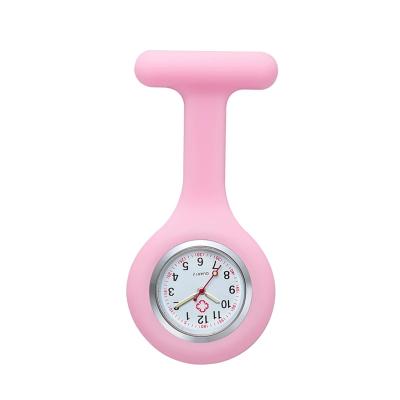 China Chronograph Face Silicone Nurse Watch Brooch Nurse Colorful Printing Big Wrist Watch for sale