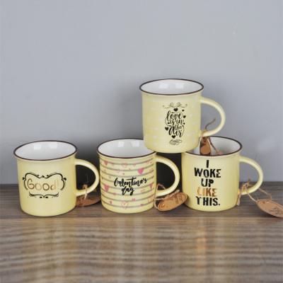 China Viable Wholesale Custom 12oz Color Sublimation Enamel Mug Best Selling Reusable Sublimation Camping Coffee Mug for sale