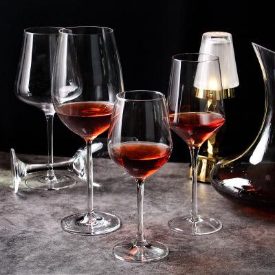 China Wholesale Luxury Clear Custom Logo Wine Glass High Stem Long Viable Quality Lead Free for sale