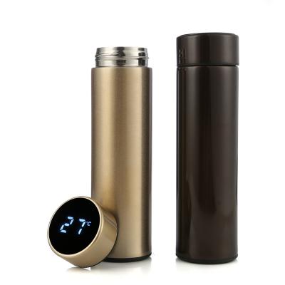 China PORTABLE Led Temperature Display Vacuum Stainless Steel Water Bottle 500ml/17oz Smart Drinks Water Keep Hot And Cold for sale