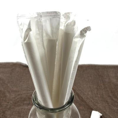 China 100% Disposable Biodegradable PLA Straws Independently Wrapped Biodegradable Environmental Friendly Straws for sale