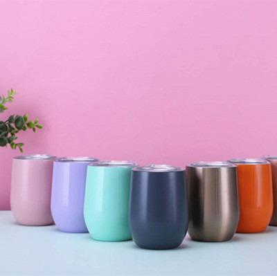 China Viable Custom Color Wholesale Stainless Steel Egg Shape Ceramic Cup Holder for sale