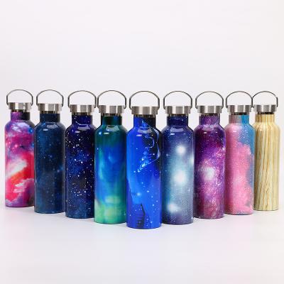 China Custom Logo Metal Water Bottle Vacuum Flask Double Wall Viable for sale