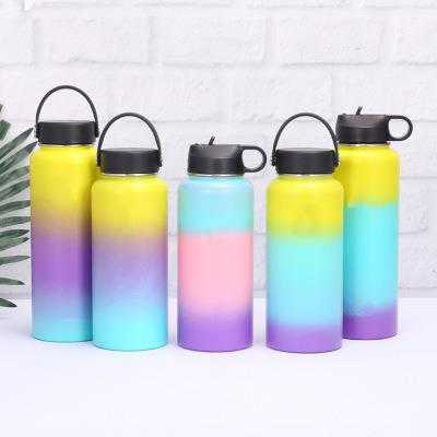 China Wholesale Custom Logo Double Wall 304SS Viable Wide Mouth Stainless Steel Water Bottle With Custom Logo for sale