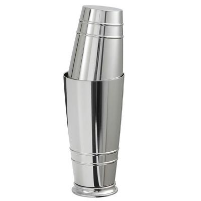 China Sustainable Custom 700ml Stainless Steel Bar Tools Polished Footed Martini Drink Shaker Cocktail Boston Shaker for sale