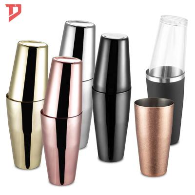 China Food Grade High Quality Bar Stainless Steel Boston Sustainable Customized Home Cocktail Shaker for sale