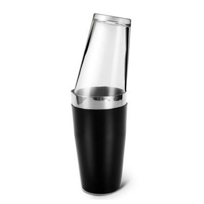 China Sustainable Custom Bar Tools 500ml Glass And 700ml Stainless Steel Cocktail Shaker Cups Boston Shaker for sale