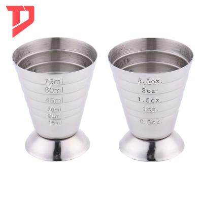 China 75ml / 5tbsp Sustainable Stainless Steel Jigger Wine Cocktail Drinks Measuring Cup for sale