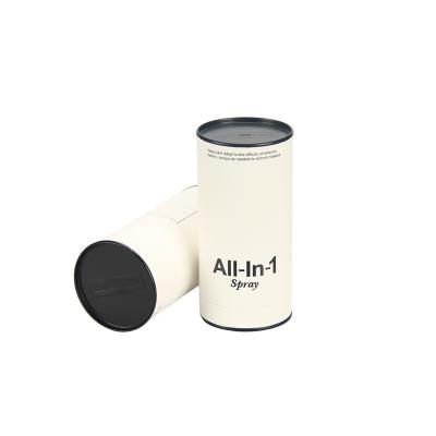 China Recycled Materials Wholesale Custom Logo Round Paper Tube Eco-Friendly With Stretch Tinplate Lid for sale