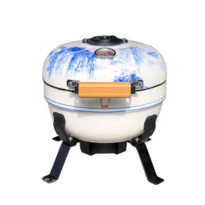 China Wholesale Easily Assembled Creamic BBQ Grill Aliker Mini 12 Inch Ceramic Smoker Kamado BBQ Grill for sale