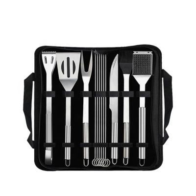 China Aliker Amazon 12PCS Hot Sale BBQ Grill Tool Kit Easily Cleaned Outdoor Portable Stainless Accessories GRILL Sticks for sale