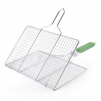 China ALIKER Easily Cleaned Non-Stick Vegetable Grill Fish Grill Rotisserie Basket BBQ Fish Net for sale