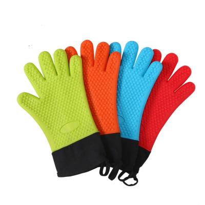 China ALIKER Heat and Slip Resistant Food Grade Silicone BBQ Grill Cold and Heat Resistant Durable Non-Stick Mitt for sale