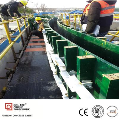 China Curved concrete construction wall curb and gutter formwork for sale