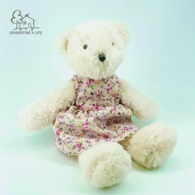 China Grandfine Plush Bear Luxury Plush Toy Bear Stuffed Animal Bear Soft Doll With Floral Dress for sale