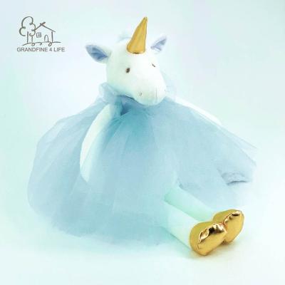 China Soft Unicorn Stuffed Doll Small Plush Toy Kids Toy Gifts For Grandfine Blue Ballerina Soft Toy Boys And Girls for sale