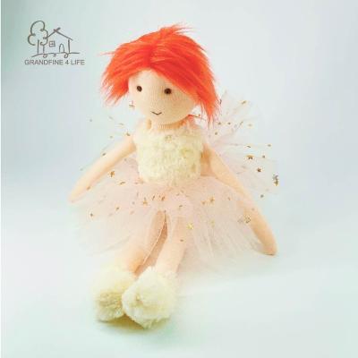 China Grandfine 33Cm Ballerina Girl Soft Plush Soft Plush Rag Doll Stuffed Baby Gift Toy With Tutu Dress for sale