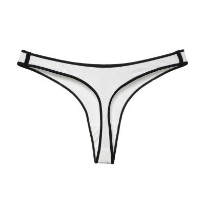 China Antibacterial high quality cotton low waist thong panties for lady shorts best invisible women's breathable panties for sale